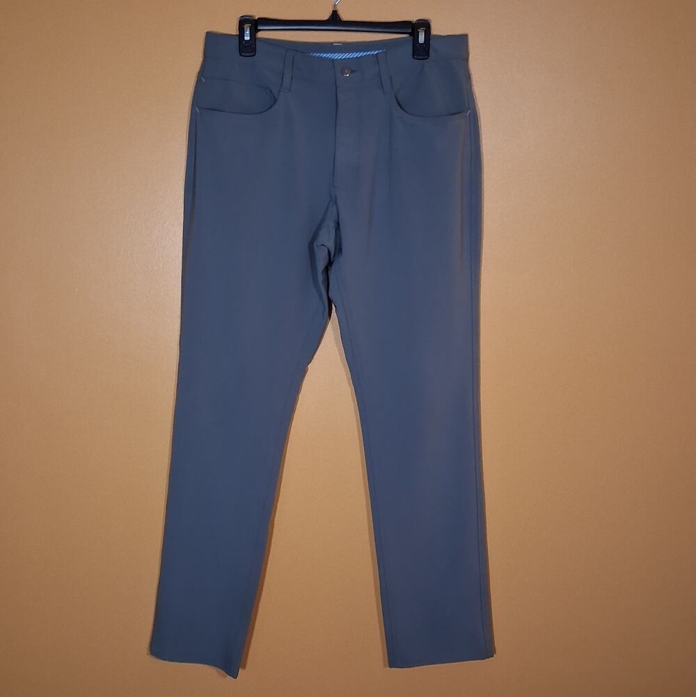Footjoy FJ Men's Athletic Fit Golf Pants Performance Stretch Gray Size 33 x 32